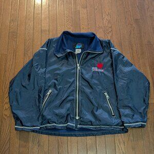 Vintage 90's Embroidered Molson Canadian Light Jacket Made in Canada  - Size M